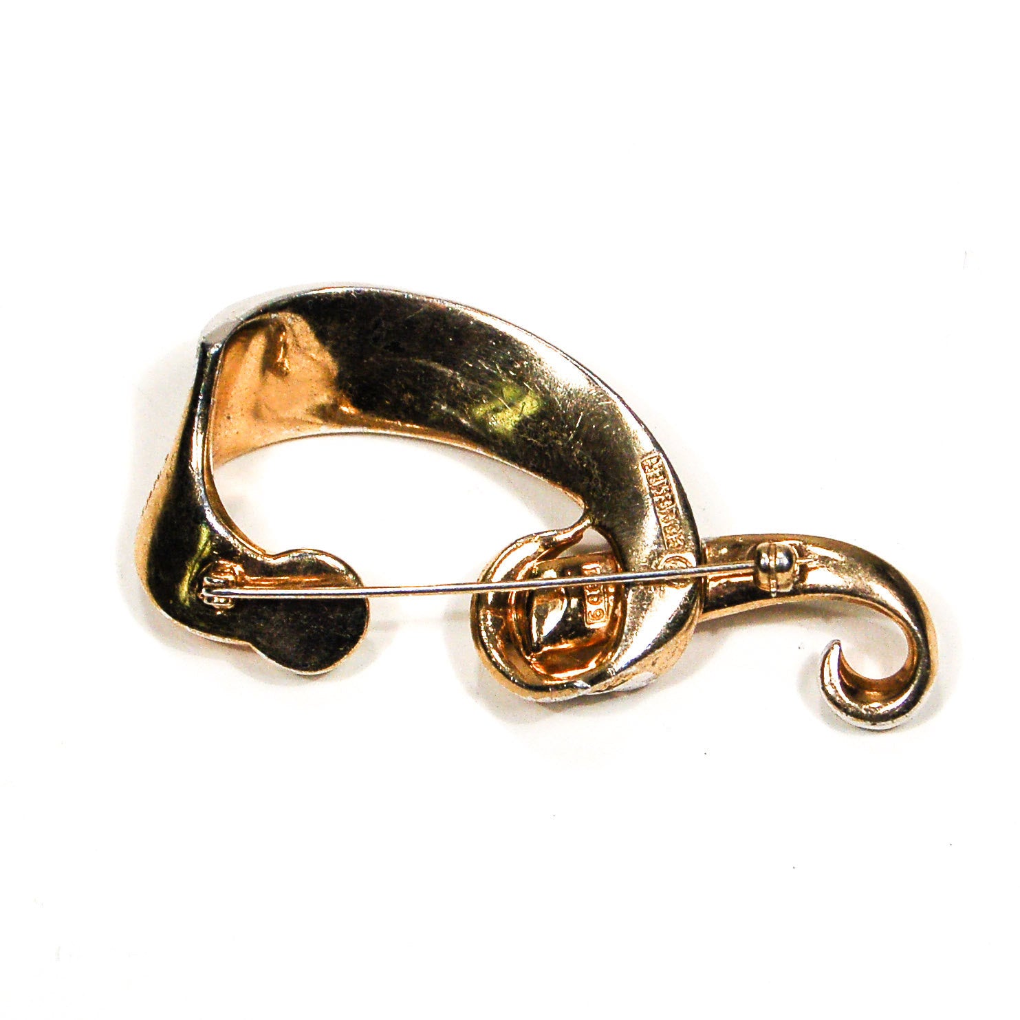 1960's Rhinestone and Gold Brooch by Boucher by Boucher - Vintage Meet Modern Vintage Jewelry - Chicago, Illinois - #oldhollywoodglamour #vintagemeetmodern #designervintage #jewelrybox #antiquejewelry #vintagejewelry