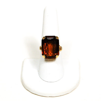 1980's Smokey Topaz Crystal Ring by Avon by Avon - Vintage Meet Modern Vintage Jewelry - Chicago, Illinois - #oldhollywoodglamour #vintagemeetmodern #designervintage #jewelrybox #antiquejewelry #vintagejewelry