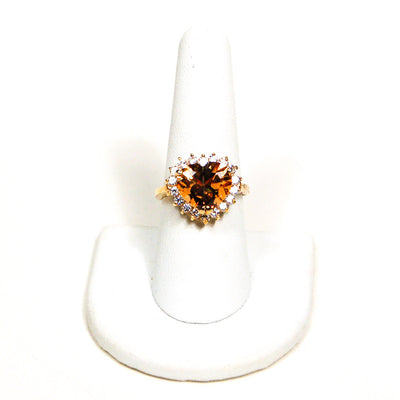 Citrine Yellow Topaz CZ Heart Ring by Unsigned Beauty - Vintage Meet Modern Vintage Jewelry - Chicago, Illinois - #oldhollywoodglamour #vintagemeetmodern #designervintage #jewelrybox #antiquejewelry #vintagejewelry