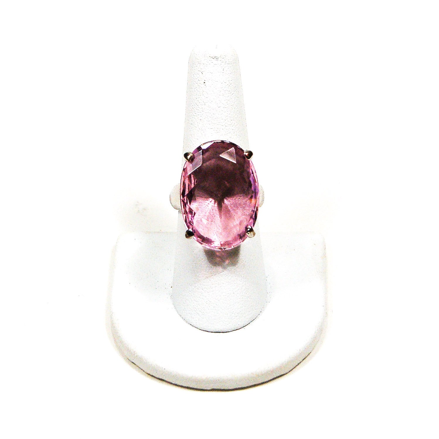 Pink Crystal Statement Ring by Unsigned Beauty - Vintage Meet Modern Vintage Jewelry - Chicago, Illinois - #oldhollywoodglamour #vintagemeetmodern #designervintage #jewelrybox #antiquejewelry #vintagejewelry