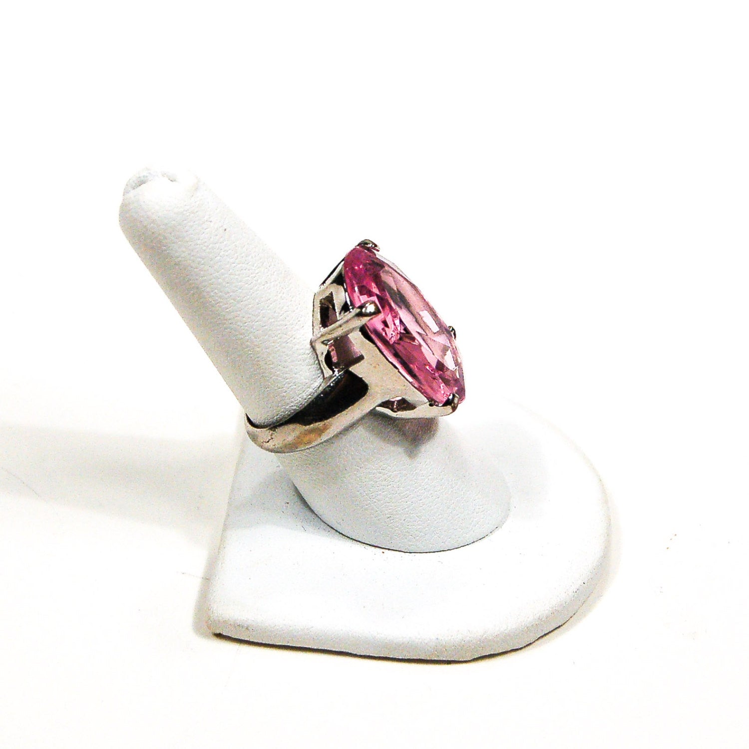 Pink Crystal Statement Ring by Unsigned Beauty - Vintage Meet Modern Vintage Jewelry - Chicago, Illinois - #oldhollywoodglamour #vintagemeetmodern #designervintage #jewelrybox #antiquejewelry #vintagejewelry
