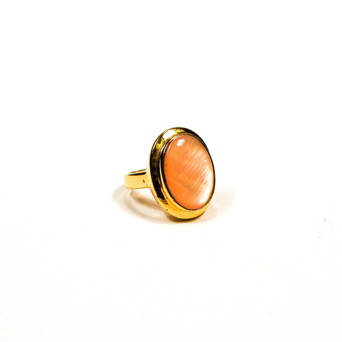 Peach Mother of Pearl Ring