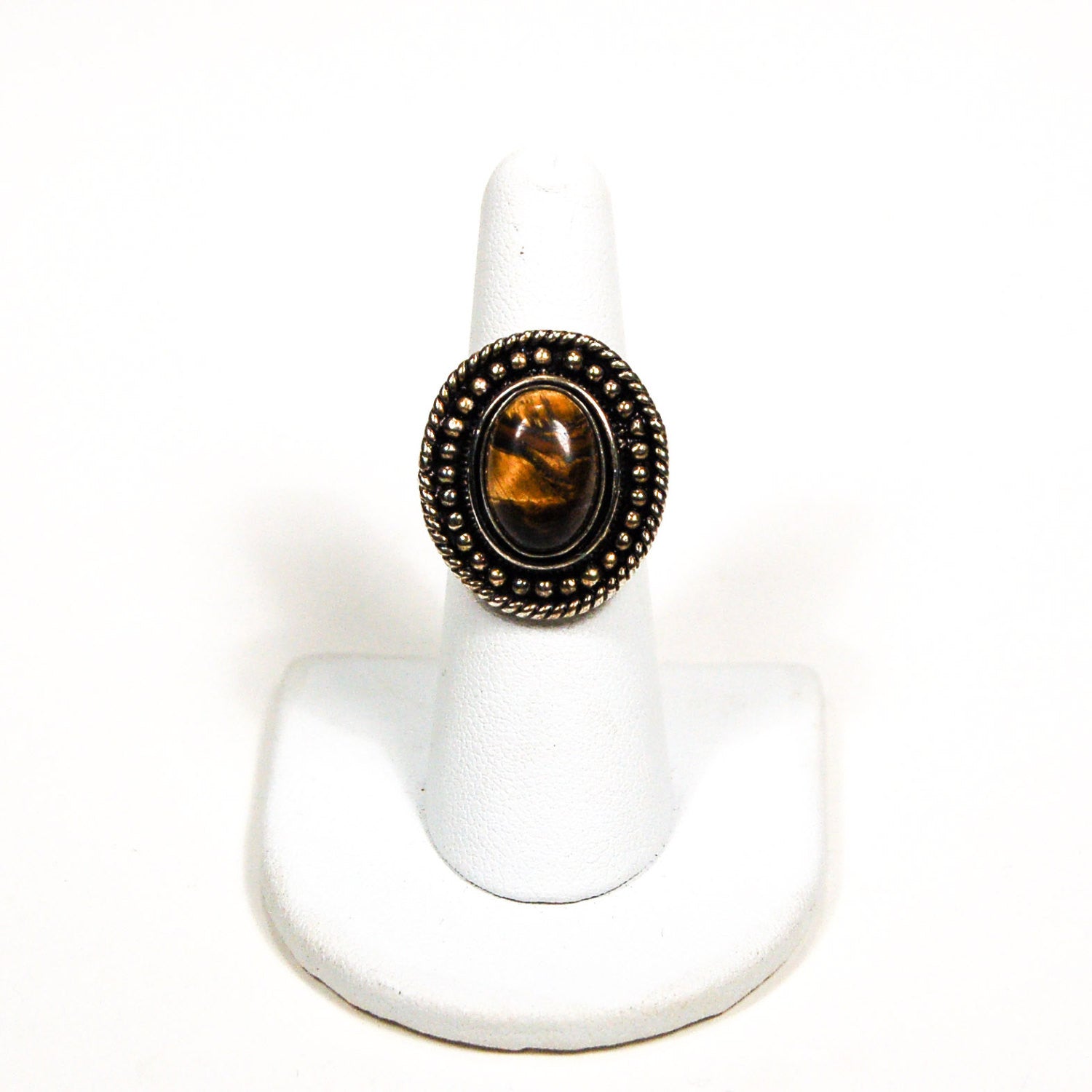 Boho Tigers Eye Sterling Silver Statement Ring by Sterling Silver - Vintage Meet Modern Vintage Jewelry - Chicago, Illinois - #oldhollywoodglamour #vintagemeetmodern #designervintage #jewelrybox #antiquejewelry #vintagejewelry