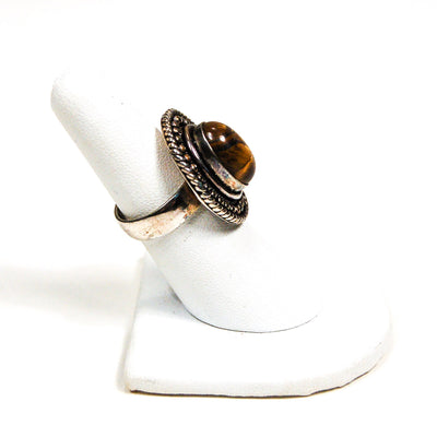 Boho Tigers Eye Sterling Silver Statement Ring by Sterling Silver - Vintage Meet Modern Vintage Jewelry - Chicago, Illinois - #oldhollywoodglamour #vintagemeetmodern #designervintage #jewelrybox #antiquejewelry #vintagejewelry