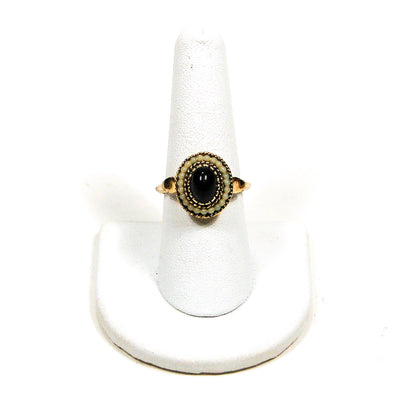 Avon Black Onyx Faux Pearl Ring by Avon - Vintage Meet Modern Vintage Jewelry - Chicago, Illinois - #oldhollywoodglamour #vintagemeetmodern #designervintage #jewelrybox #antiquejewelry #vintagejewelry