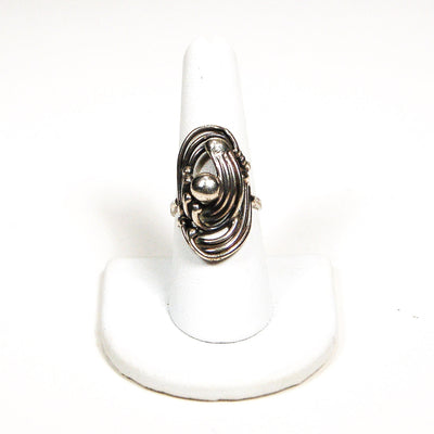 Brutalist Modern Artisan Sterling Silver Ring by Unsigned Beauty - Vintage Meet Modern Vintage Jewelry - Chicago, Illinois - #oldhollywoodglamour #vintagemeetmodern #designervintage #jewelrybox #antiquejewelry #vintagejewelry