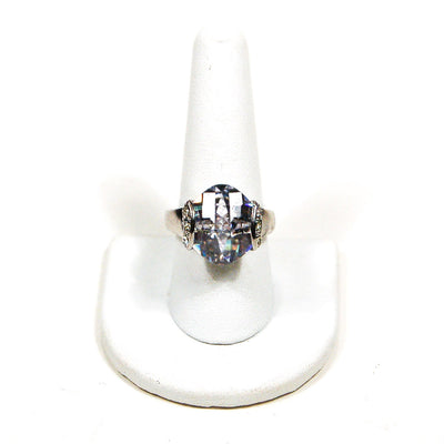 Prism Faceted Cubic Zirconia Statement Ring by Unsigned Beauty - Vintage Meet Modern Vintage Jewelry - Chicago, Illinois - #oldhollywoodglamour #vintagemeetmodern #designervintage #jewelrybox #antiquejewelry #vintagejewelry