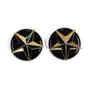 Black and Gold Star Earrings by Unsigned Beauty - Vintage Meet Modern Vintage Jewelry - Chicago, Illinois - #oldhollywoodglamour #vintagemeetmodern #designervintage #jewelrybox #antiquejewelry #vintagejewelry