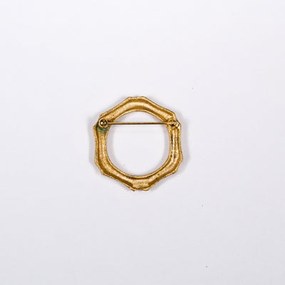Gold Tone Bamboo Wreath Brooch by Avon by Avon - Vintage Meet Modern Vintage Jewelry - Chicago, Illinois - #oldhollywoodglamour #vintagemeetmodern #designervintage #jewelrybox #antiquejewelry #vintagejewelry