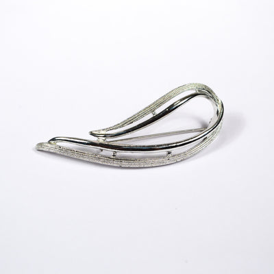 Sarah Coventry Silver Brooch, Open Wave Design, 1970s Designer Jewelry by Sarah Coventry - Vintage Meet Modern Vintage Jewelry - Chicago, Illinois - #oldhollywoodglamour #vintagemeetmodern #designervintage #jewelrybox #antiquejewelry #vintagejewelry