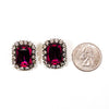 Purple and Rhinestone Earrings by Unsigned Beauty - Vintage Meet Modern Vintage Jewelry - Chicago, Illinois - #oldhollywoodglamour #vintagemeetmodern #designervintage #jewelrybox #antiquejewelry #vintagejewelry