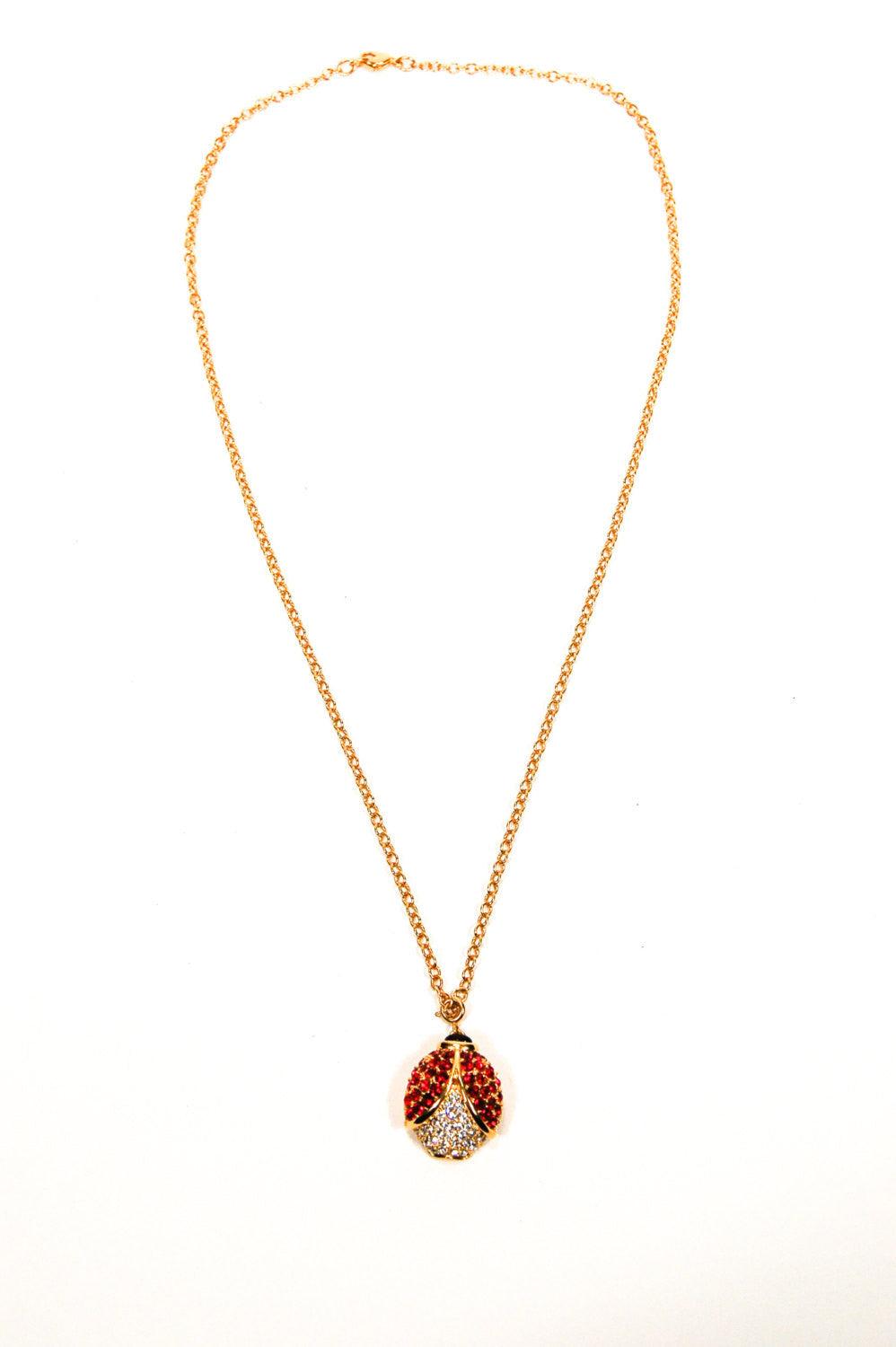 Rhinestone Lady Bug Pendant by Arlene Dahl by Arlene Dahl - Vintage Meet Modern Vintage Jewelry - Chicago, Illinois - #oldhollywoodglamour #vintagemeetmodern #designervintage #jewelrybox #antiquejewelry #vintagejewelry