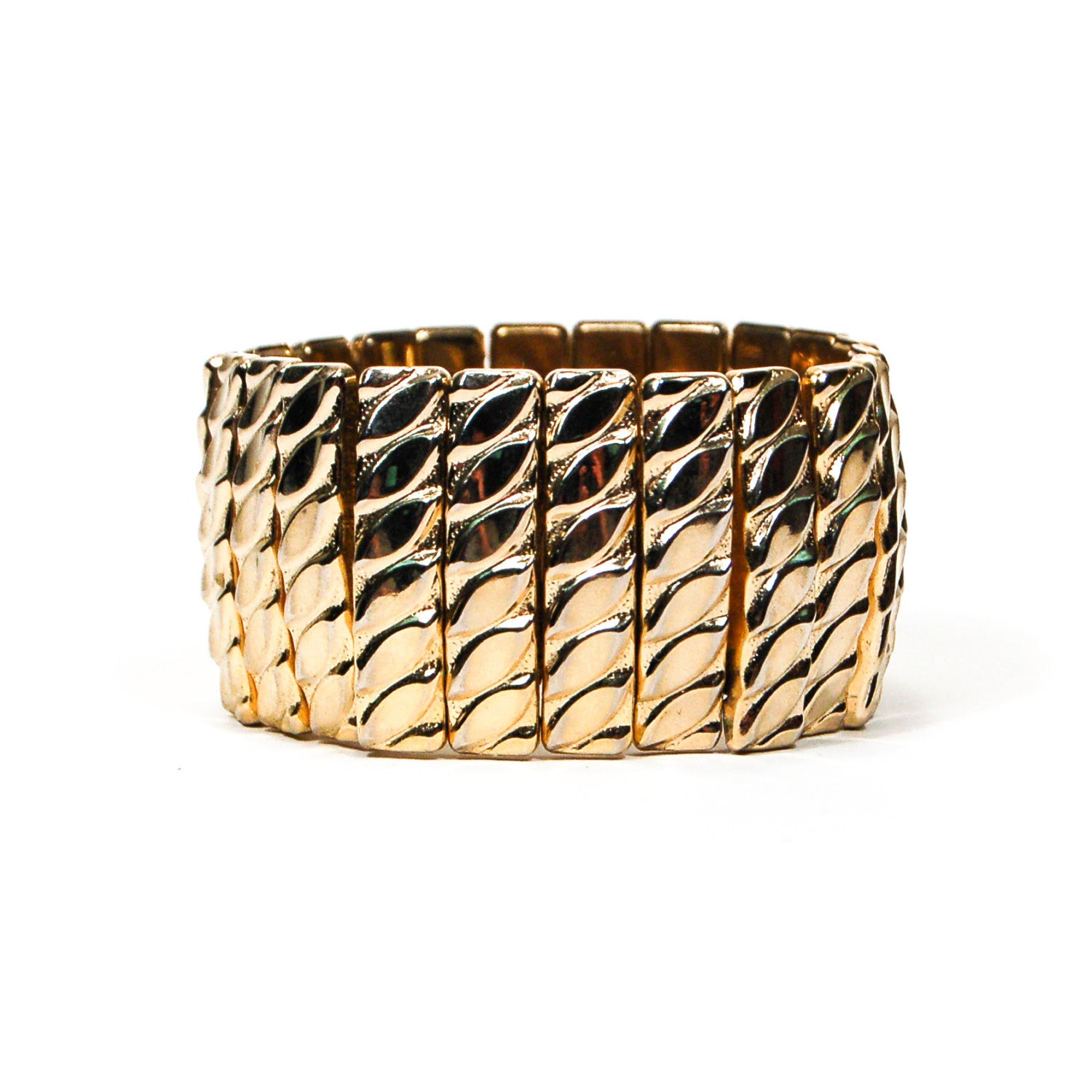 Mid Century Modern Gold Expansion Bracelet by Made in Japan - Vintage Meet Modern Vintage Jewelry - Chicago, Illinois - #oldhollywoodglamour #vintagemeetmodern #designervintage #jewelrybox #antiquejewelry #vintagejewelry