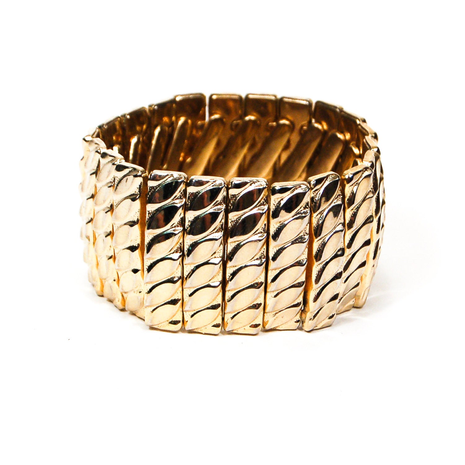 Mid Century Modern Gold Expansion Bracelet by Made in Japan - Vintage Meet Modern Vintage Jewelry - Chicago, Illinois - #oldhollywoodglamour #vintagemeetmodern #designervintage #jewelrybox #antiquejewelry #vintagejewelry