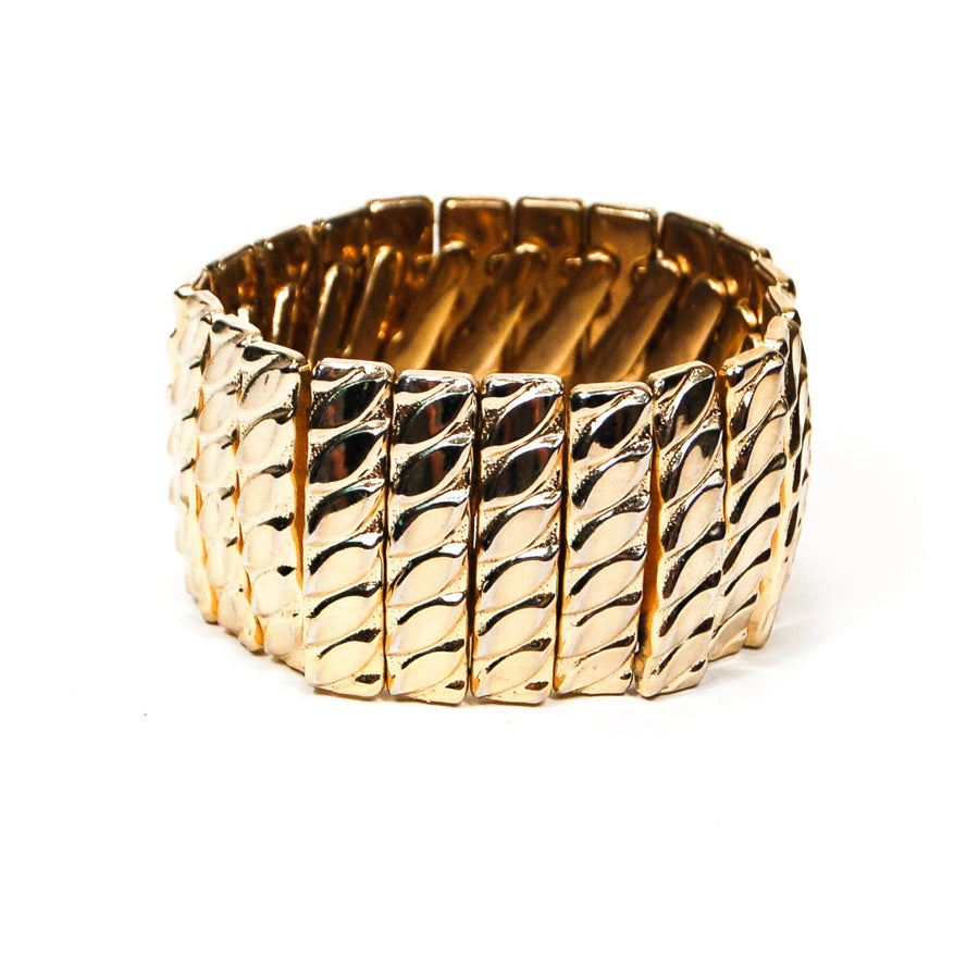 Mid Century Modern Gold Expansion Bracelet by Made in Japan - Vintage Meet Modern Vintage Jewelry - Chicago, Illinois - #oldhollywoodglamour #vintagemeetmodern #designervintage #jewelrybox #antiquejewelry #vintagejewelry