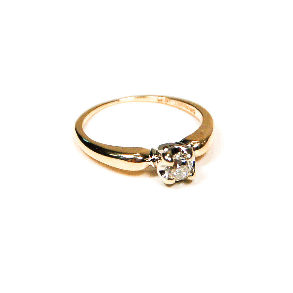 Diamond Engagement Ring set in 14kt Yellow Gold by Granat Brothers