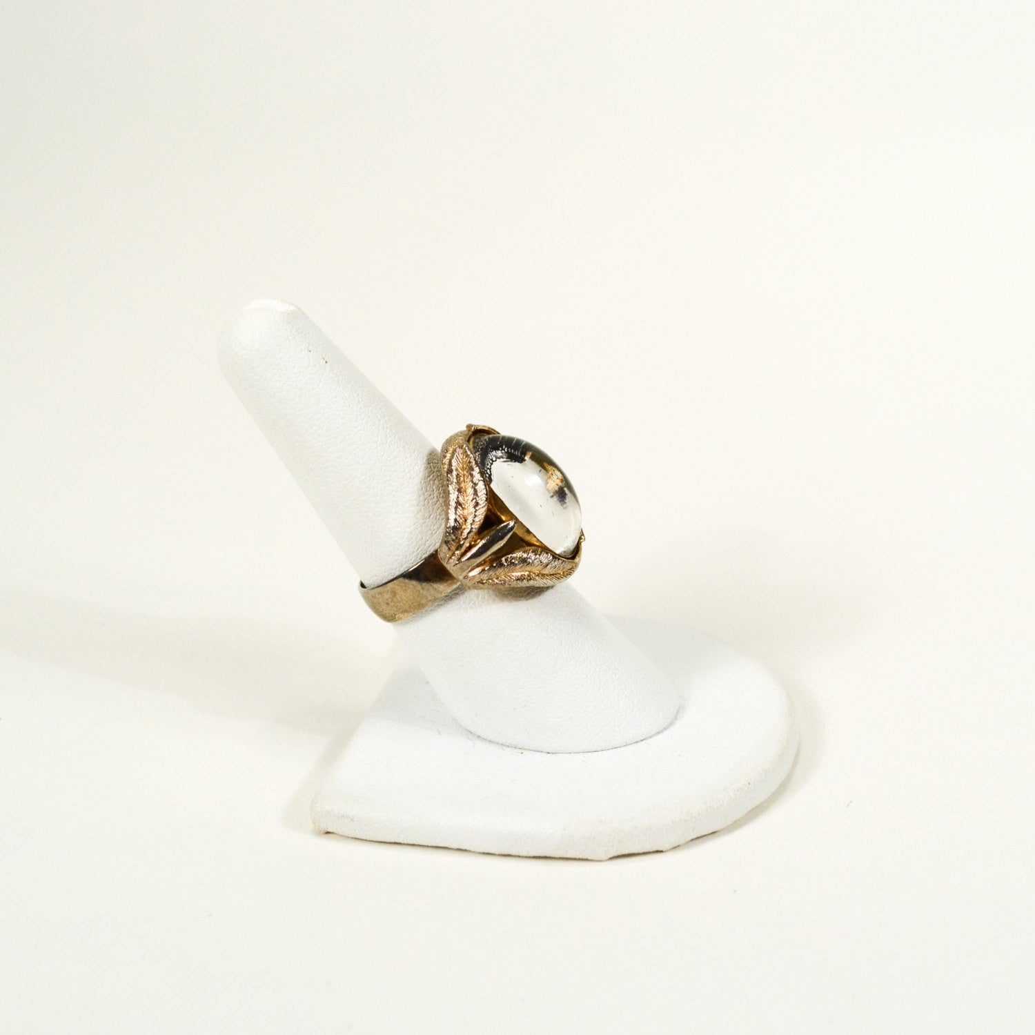 Pale Grey Blue Moonstone Ring by Unsigned Beauty - Vintage Meet Modern Vintage Jewelry - Chicago, Illinois - #oldhollywoodglamour #vintagemeetmodern #designervintage #jewelrybox #antiquejewelry #vintagejewelry