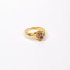 Amethyst and CZ Gold Plated Ring by Unsigned Beauty - Vintage Meet Modern Vintage Jewelry - Chicago, Illinois - #oldhollywoodglamour #vintagemeetmodern #designervintage #jewelrybox #antiquejewelry #vintagejewelry