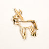 Gold Mid Century Modern Donkey Brooch by Unsigned Beauty - Vintage Meet Modern Vintage Jewelry - Chicago, Illinois - #oldhollywoodglamour #vintagemeetmodern #designervintage #jewelrybox #antiquejewelry #vintagejewelry