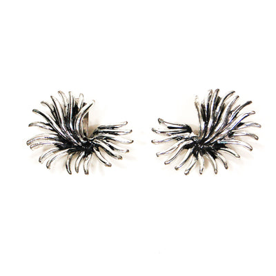 Marboux Silver Atomic Burst Earrings by Marboux - Vintage Meet Modern Vintage Jewelry - Chicago, Illinois - #oldhollywoodglamour #vintagemeetmodern #designervintage #jewelrybox #antiquejewelry #vintagejewelry