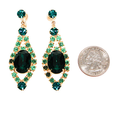 Old Hollywood Glam Green Rhinestone Chandelier Earrings by Unsigned Beauty - Vintage Meet Modern Vintage Jewelry - Chicago, Illinois - #oldhollywoodglamour #vintagemeetmodern #designervintage #jewelrybox #antiquejewelry #vintagejewelry