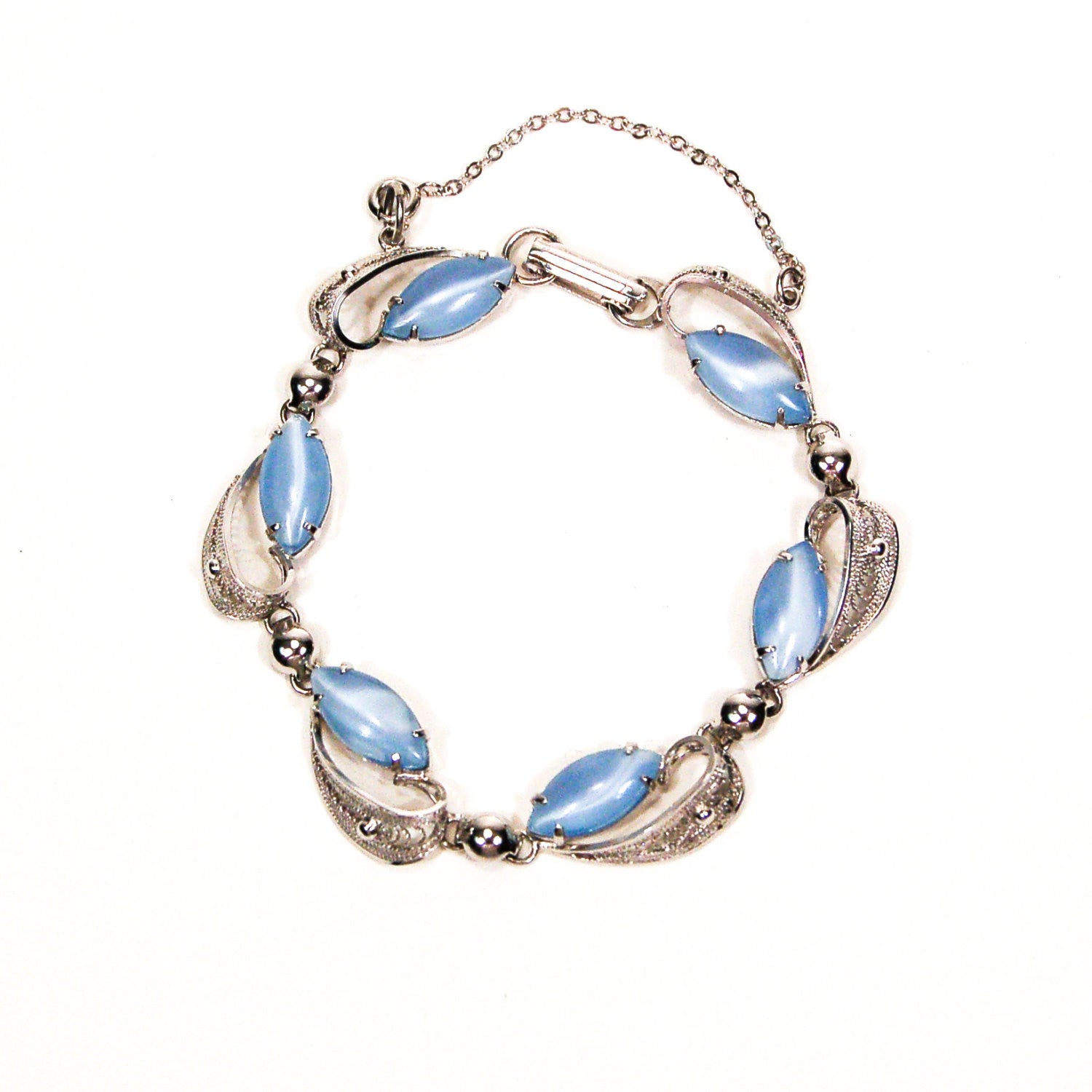 Alice Caviness Blue Moonstone Bracelet by Alice Caviness - Vintage Meet Modern Vintage Jewelry - Chicago, Illinois - #oldhollywoodglamour #vintagemeetmodern #designervintage #jewelrybox #antiquejewelry #vintagejewelry