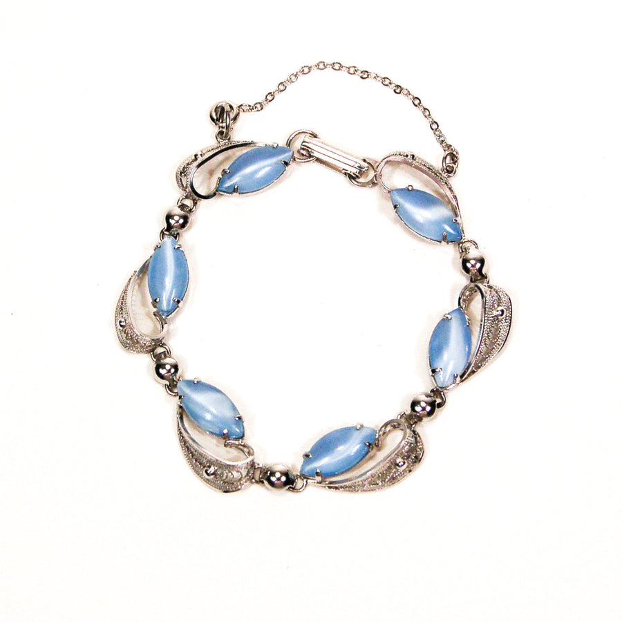 Alice Caviness Blue Moonstone Bracelet by Alice Caviness - Vintage Meet Modern Vintage Jewelry - Chicago, Illinois - #oldhollywoodglamour #vintagemeetmodern #designervintage #jewelrybox #antiquejewelry #vintagejewelry