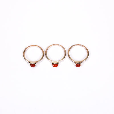 Barse Carnelian Sterling Silver Stacking Rings by Barse - Vintage Meet Modern Vintage Jewelry - Chicago, Illinois - #oldhollywoodglamour #vintagemeetmodern #designervintage #jewelrybox #antiquejewelry #vintagejewelry