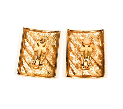 Givenchy  Couture Bold Gold Statement Earrings by Givenchy - Vintage Meet Modern Vintage Jewelry - Chicago, Illinois - #oldhollywoodglamour #vintagemeetmodern #designervintage #jewelrybox #antiquejewelry #vintagejewelry