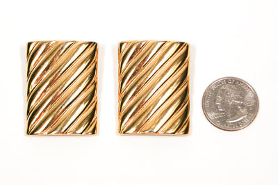 Givenchy  Couture Bold Gold Statement Earrings by Givenchy - Vintage Meet Modern Vintage Jewelry - Chicago, Illinois - #oldhollywoodglamour #vintagemeetmodern #designervintage #jewelrybox #antiquejewelry #vintagejewelry