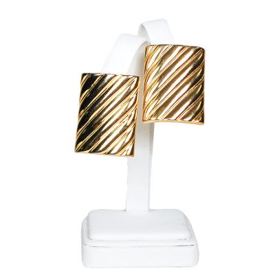 Givenchy  Couture Bold Gold Statement Earrings by Givenchy - Vintage Meet Modern Vintage Jewelry - Chicago, Illinois - #oldhollywoodglamour #vintagemeetmodern #designervintage #jewelrybox #antiquejewelry #vintagejewelry