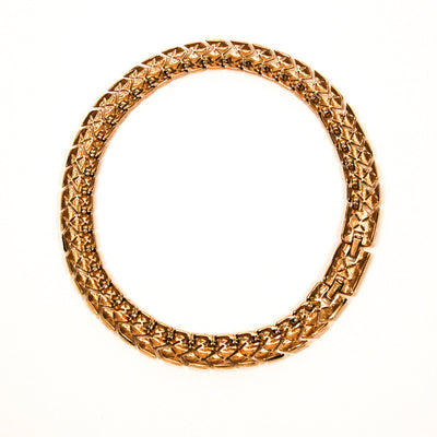 Monet Gold Woven Link Collar Necklace by Monet - Vintage Meet Modern Vintage Jewelry - Chicago, Illinois - #oldhollywoodglamour #vintagemeetmodern #designervintage #jewelrybox #antiquejewelry #vintagejewelry