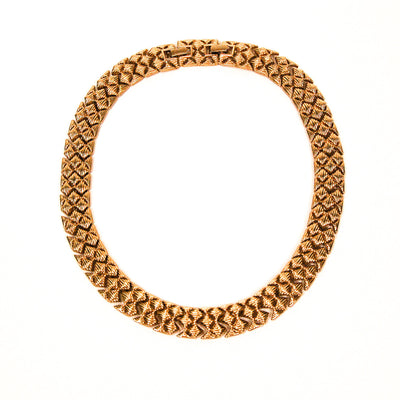 Monet Gold Woven Link Collar Necklace by Monet - Vintage Meet Modern Vintage Jewelry - Chicago, Illinois - #oldhollywoodglamour #vintagemeetmodern #designervintage #jewelrybox #antiquejewelry #vintagejewelry