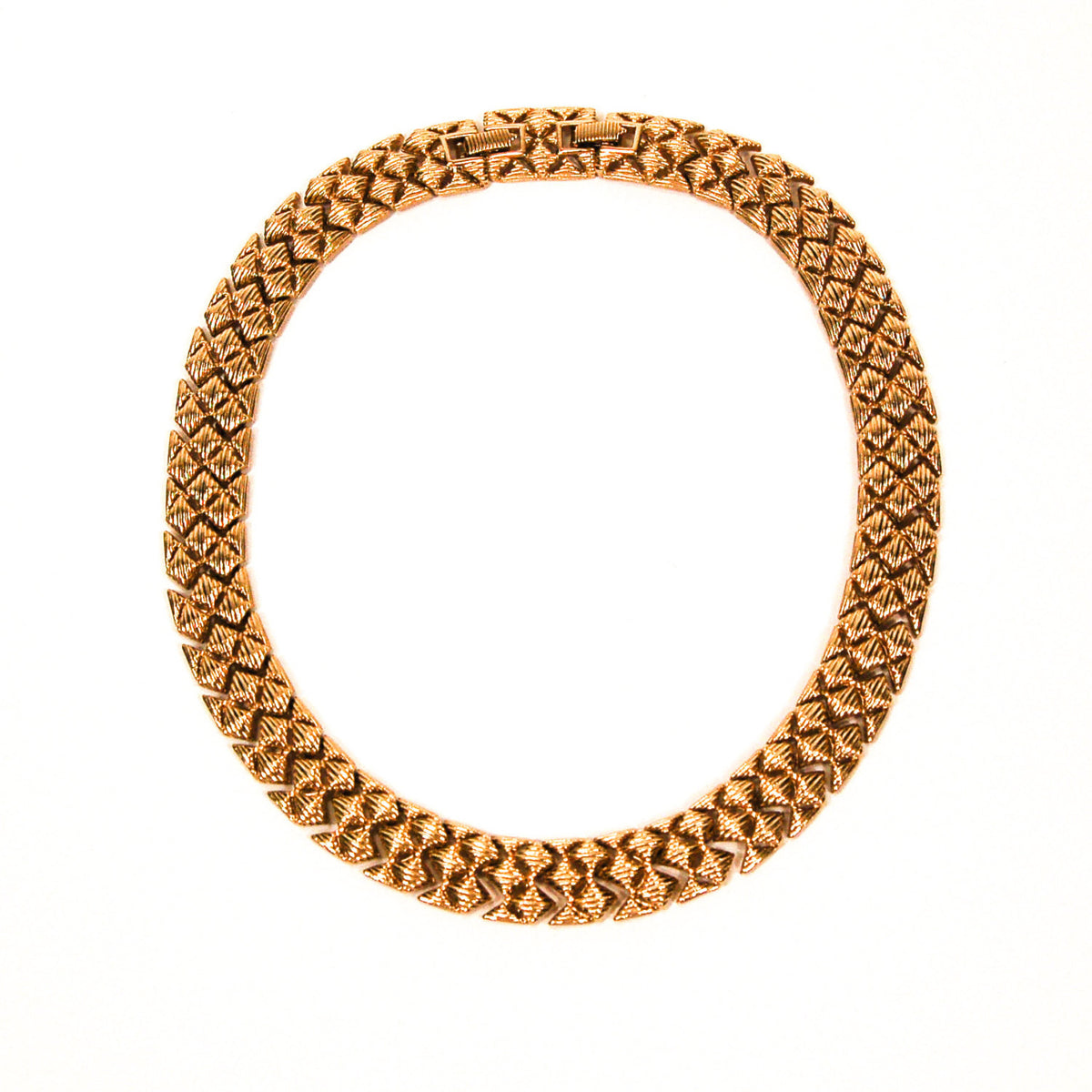 Monet Gold Woven Link Collar Necklace