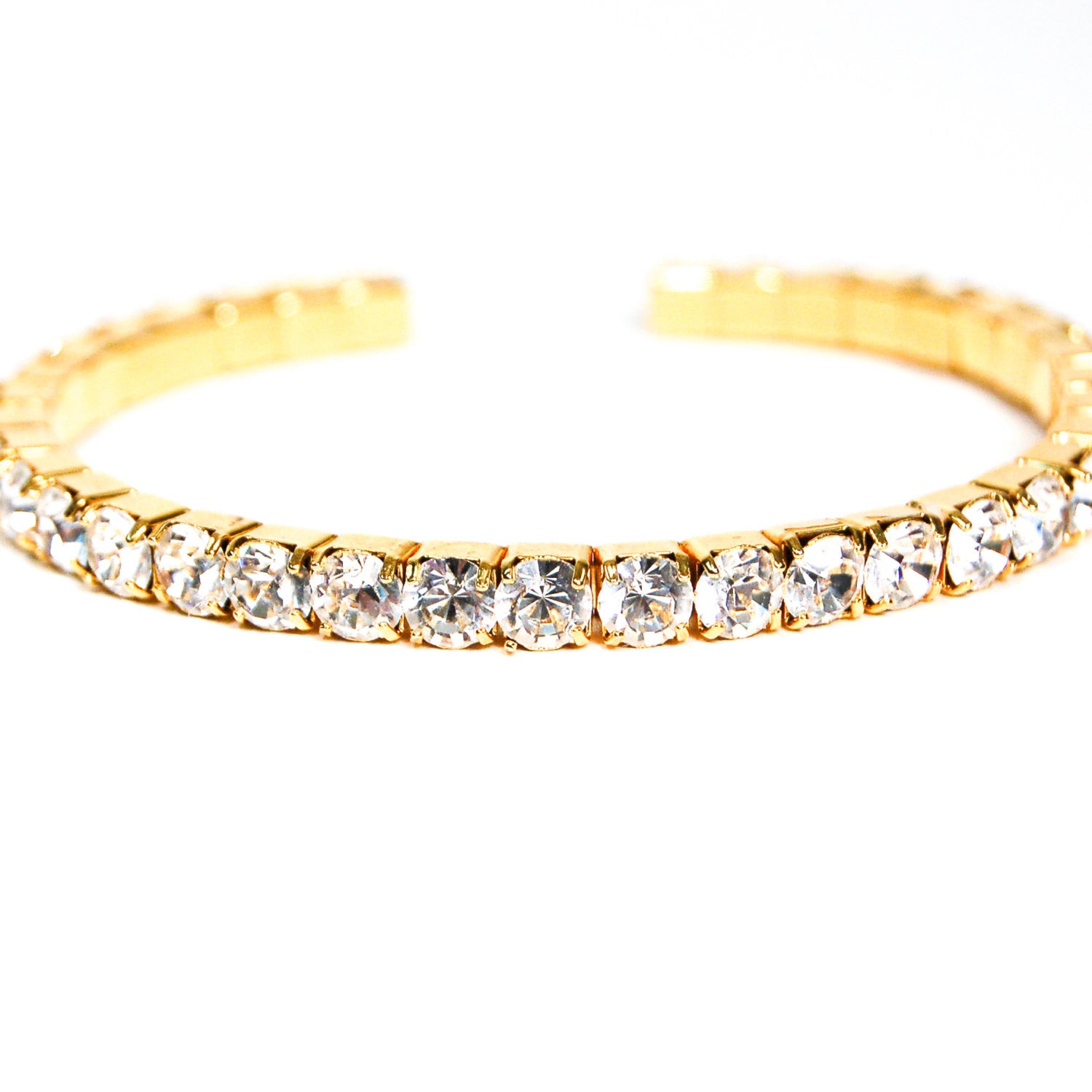 Rhinestone Bangle Bracelet, by Unsigned Beauty - Vintage Meet Modern Vintage Jewelry - Chicago, Illinois - #oldhollywoodglamour #vintagemeetmodern #designervintage #jewelrybox #antiquejewelry #vintagejewelry