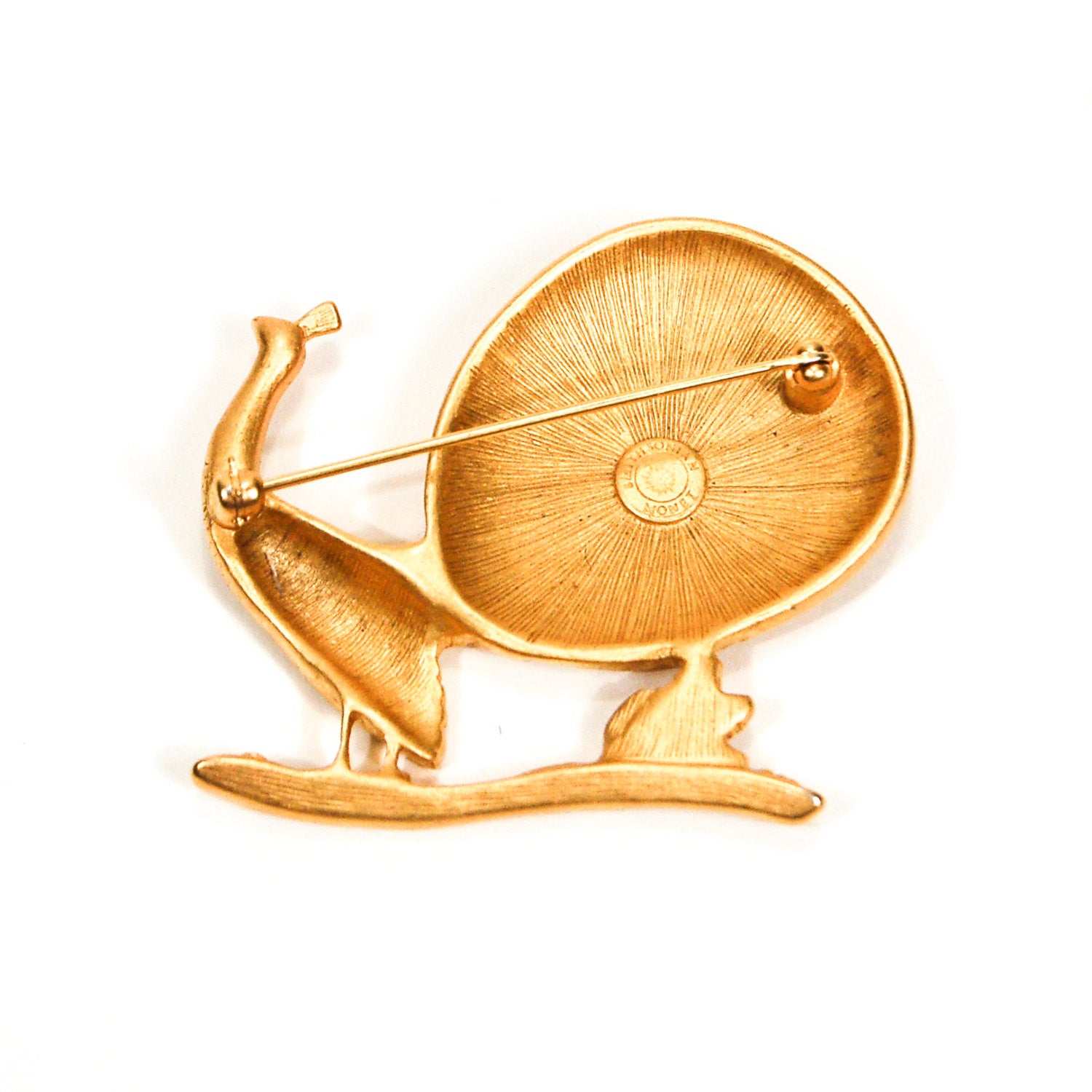 Monet Gold Peacock Brooch, Pin, Smithsonian Museum Replica, Designer Vintage Jewelry, 1980s Era by Monet - Vintage Meet Modern Vintage Jewelry - Chicago, Illinois - #oldhollywoodglamour #vintagemeetmodern #designervintage #jewelrybox #antiquejewelry #vintagejewelry