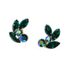 Weiss Peacock Blue Green Rhinestone Earrings by Weiss - Vintage Meet Modern Vintage Jewelry - Chicago, Illinois - #oldhollywoodglamour #vintagemeetmodern #designervintage #jewelrybox #antiquejewelry #vintagejewelry