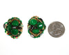 Green Rhinestone Earrings, Statement Earrings, by Unsigned Beauty - Vintage Meet Modern Vintage Jewelry - Chicago, Illinois - #oldhollywoodglamour #vintagemeetmodern #designervintage #jewelrybox #antiquejewelry #vintagejewelry