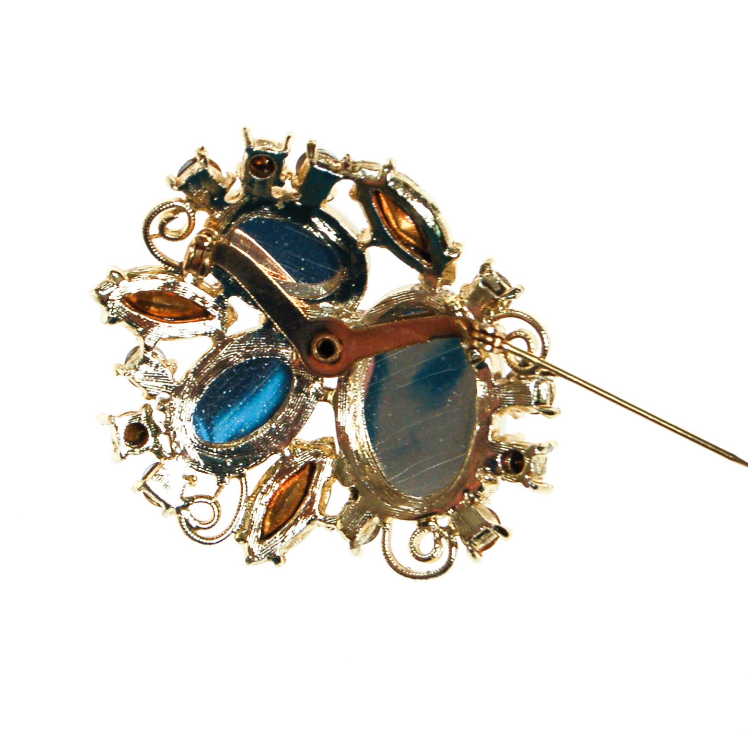 Yellow, White, Opaline Rhinestone Brooch by Unsigned Beauty - Vintage Meet Modern Vintage Jewelry - Chicago, Illinois - #oldhollywoodglamour #vintagemeetmodern #designervintage #jewelrybox #antiquejewelry #vintagejewelry