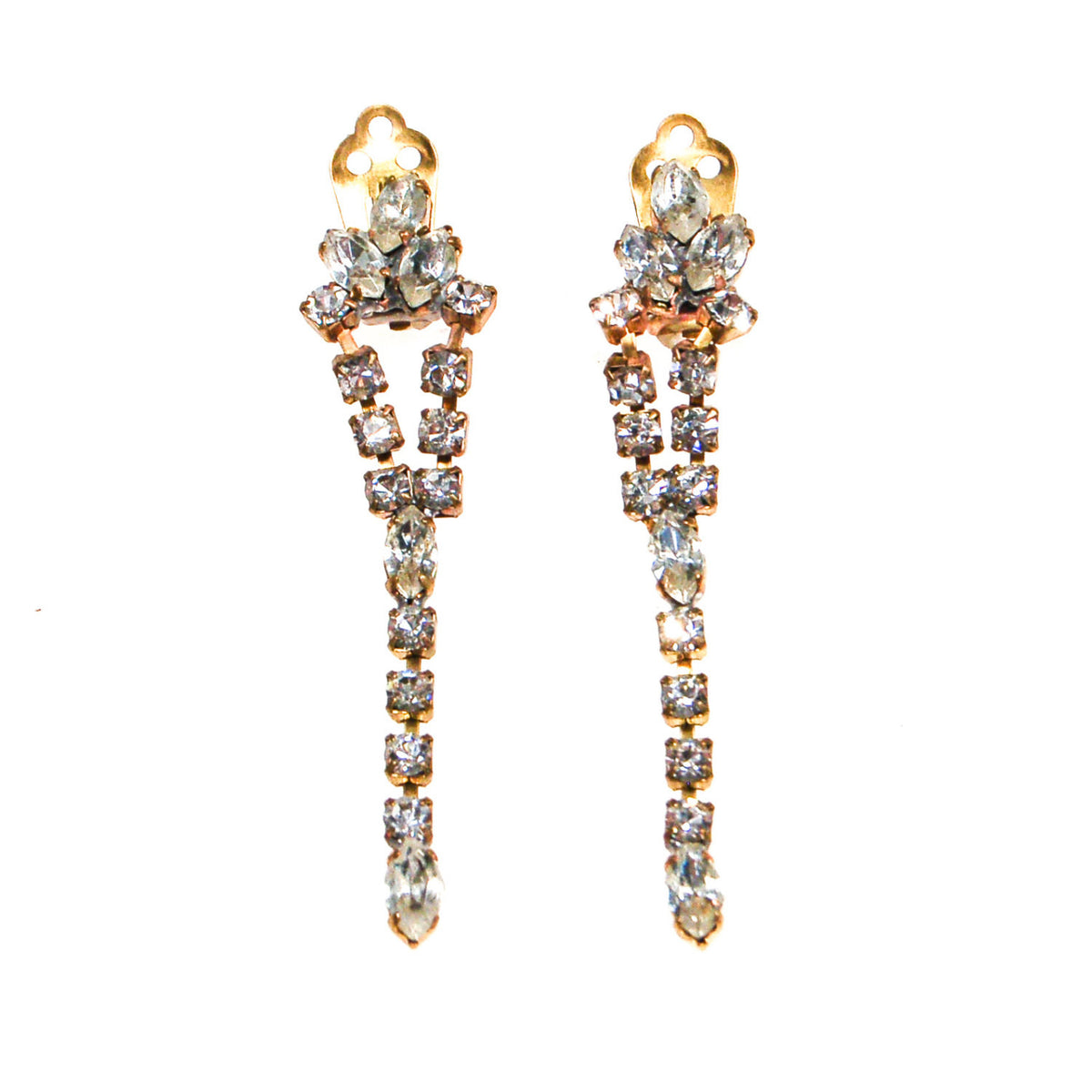 Czech Rhinestone Chandelier Earrings