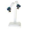 Weiss Blue Rhinestone Flower Earrings by Weiss - Vintage Meet Modern Vintage Jewelry - Chicago, Illinois - #oldhollywoodglamour #vintagemeetmodern #designervintage #jewelrybox #antiquejewelry #vintagejewelry