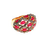 Vintage Ruby Domed Statement Ring by Ruby - Vintage Meet Modern Vintage Jewelry - Chicago, Illinois - #oldhollywoodglamour #vintagemeetmodern #designervintage #jewelrybox #antiquejewelry #vintagejewelry