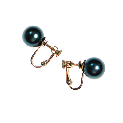 Faux Tahitian Black Pearl Earrings by Unsigned Beauty - Vintage Meet Modern Vintage Jewelry - Chicago, Illinois - #oldhollywoodglamour #vintagemeetmodern #designervintage #jewelrybox #antiquejewelry #vintagejewelry