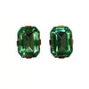 Art Deco Green Crystal Earrings set Sterling Silver by Sterling Silver - Vintage Meet Modern Vintage Jewelry - Chicago, Illinois - #oldhollywoodglamour #vintagemeetmodern #designervintage #jewelrybox #antiquejewelry #vintagejewelry