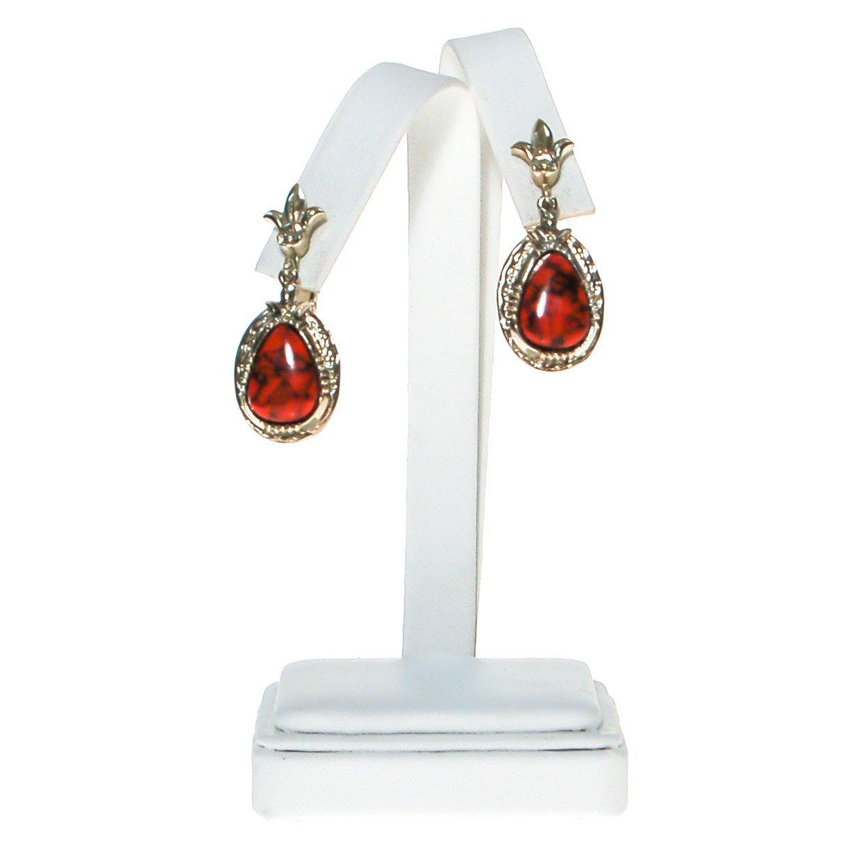 Art Mode Dangling Red Coral Earrings
