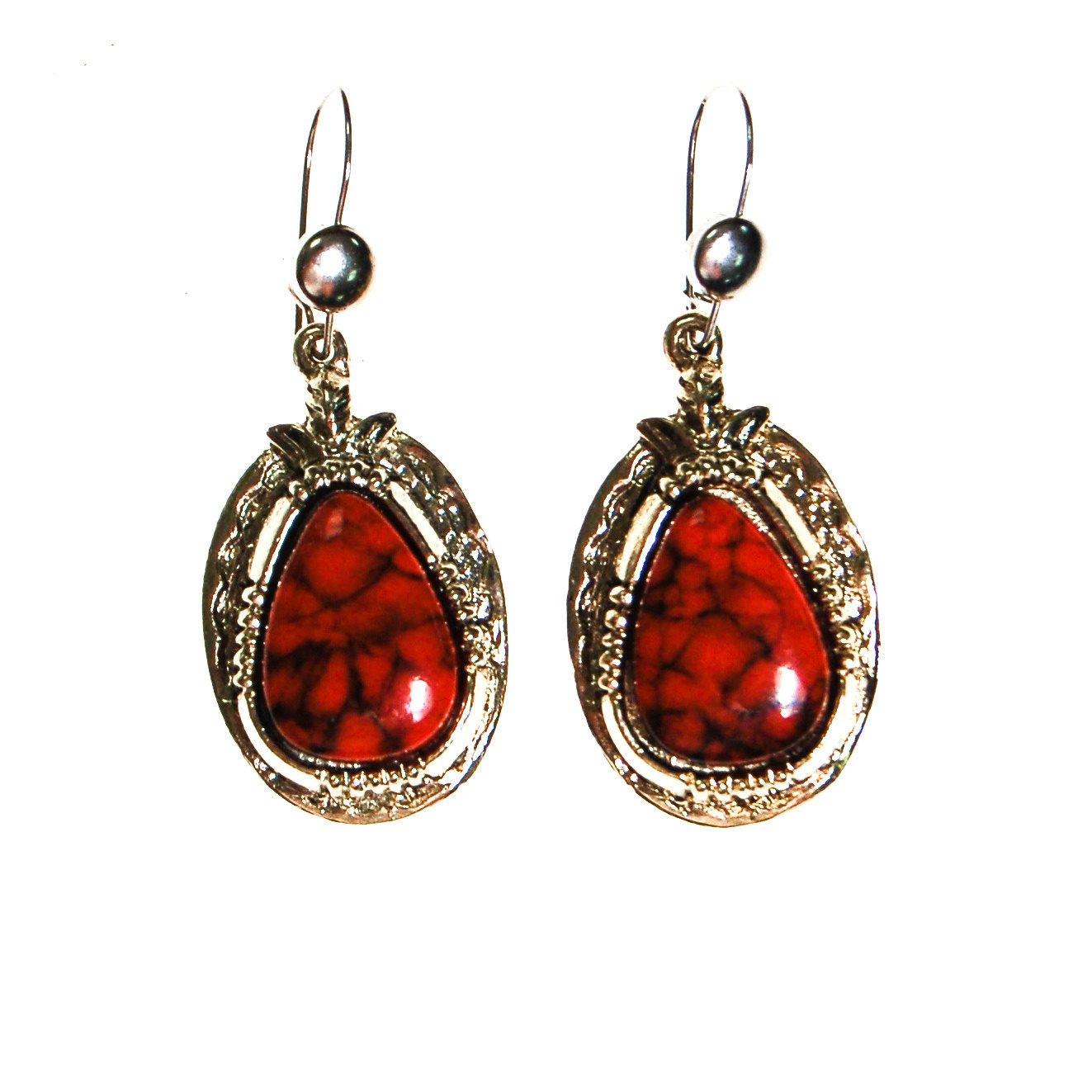 Southwestern Bohemian Chic Red Coral Earrings by ART MODE by ART MODE - Vintage Meet Modern Vintage Jewelry - Chicago, Illinois - #oldhollywoodglamour #vintagemeetmodern #designervintage #jewelrybox #antiquejewelry #vintagejewelry