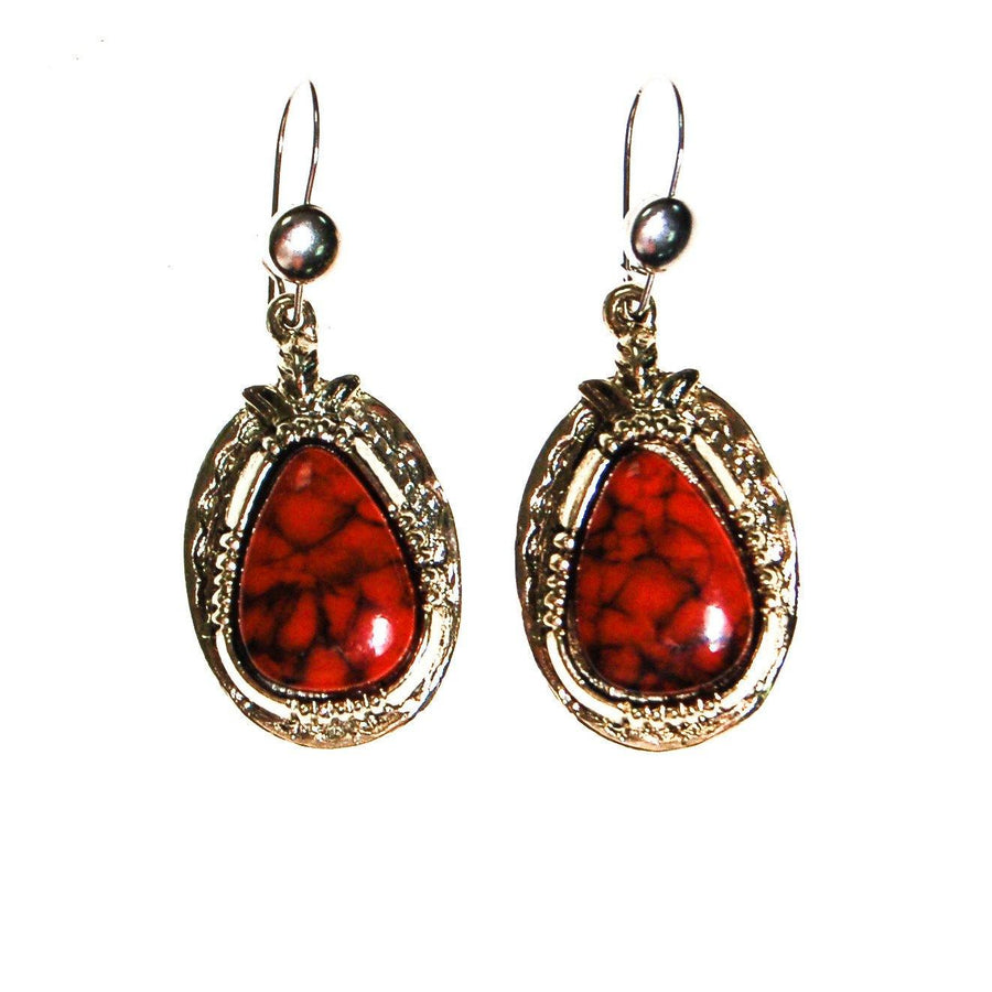 Southwestern Bohemian Chic Red Coral Earrings by ART MODE by ART MODE - Vintage Meet Modern Vintage Jewelry - Chicago, Illinois - #oldhollywoodglamour #vintagemeetmodern #designervintage #jewelrybox #antiquejewelry #vintagejewelry