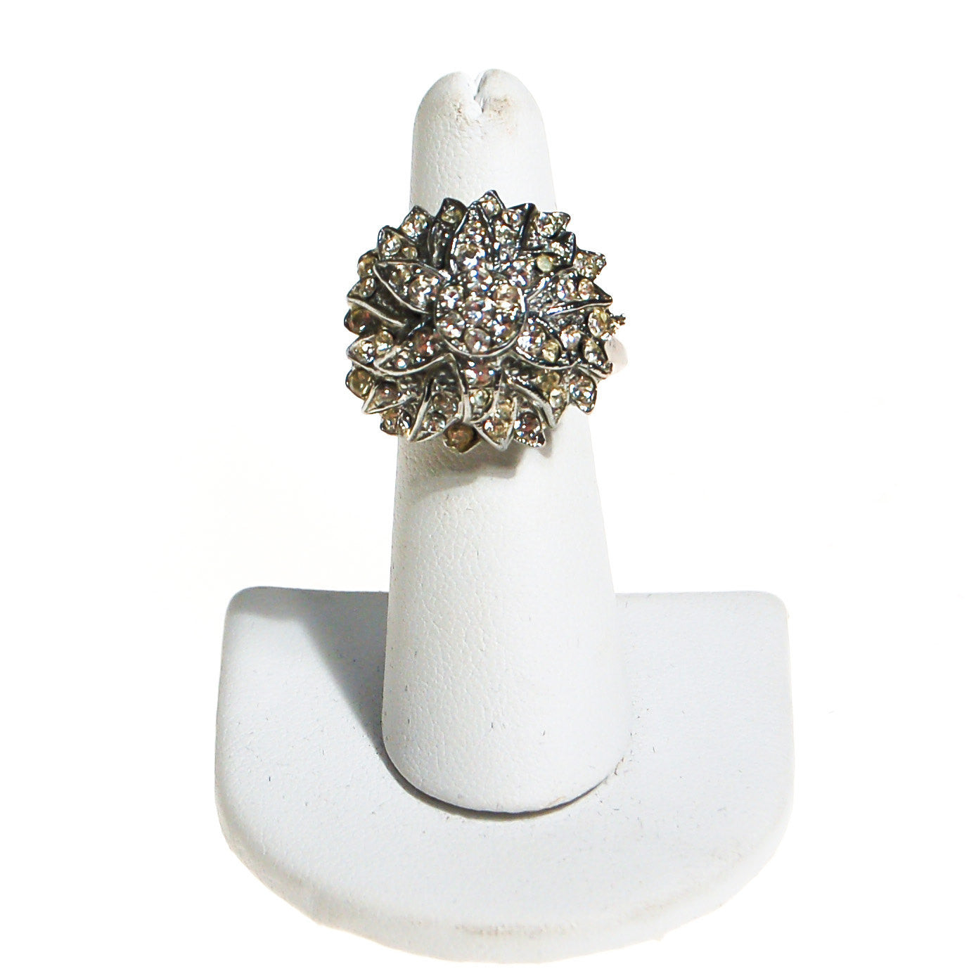 Starburst Rhinestone Statement Cocktail Ring by Unsigned Beauty - Vintage Meet Modern Vintage Jewelry - Chicago, Illinois - #oldhollywoodglamour #vintagemeetmodern #designervintage #jewelrybox #antiquejewelry #vintagejewelry