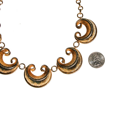 Gold Scroll Link Statement Collar Necklace by Unsigned Beauty - Vintage Meet Modern Vintage Jewelry - Chicago, Illinois - #oldhollywoodglamour #vintagemeetmodern #designervintage #jewelrybox #antiquejewelry #vintagejewelry