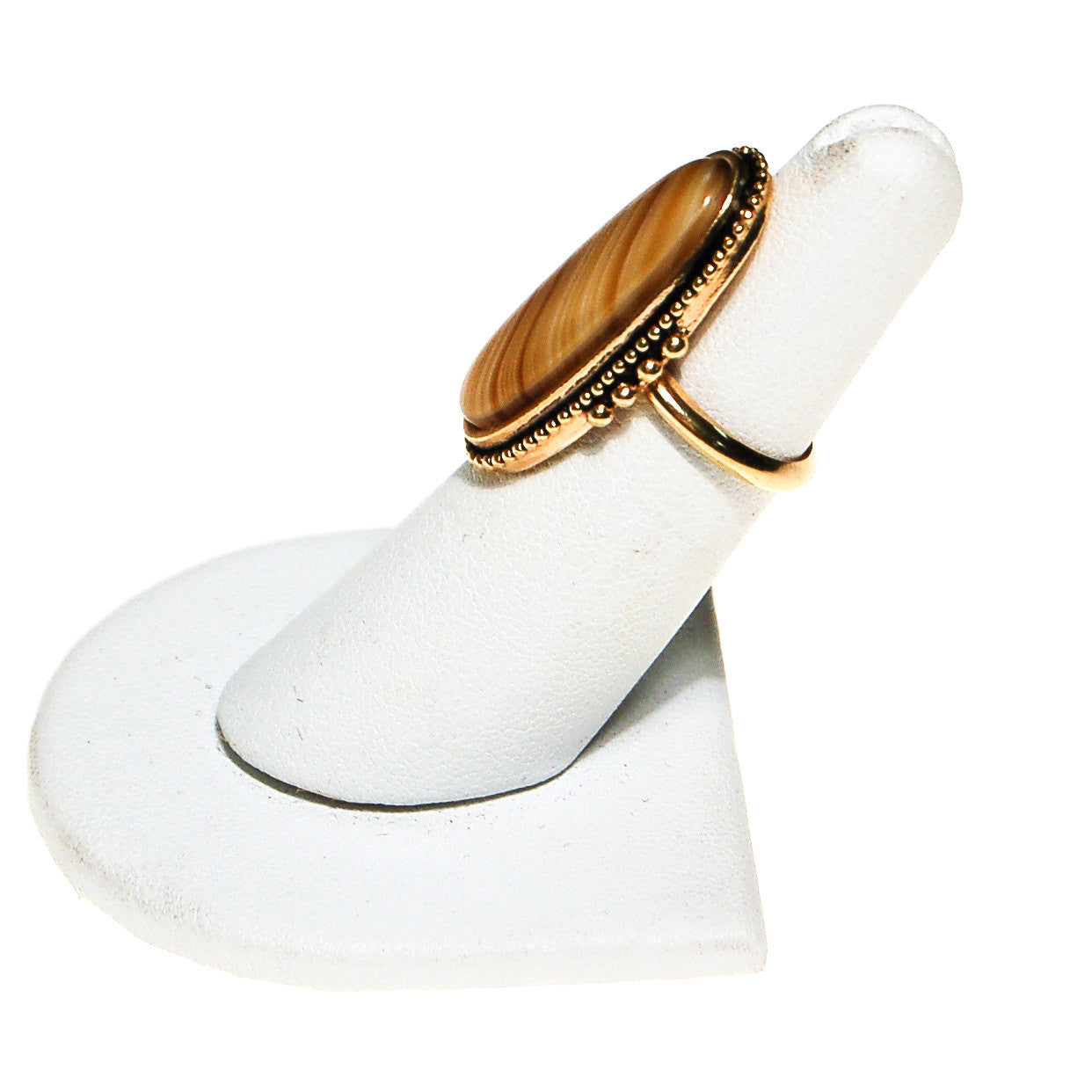 Natural Earth Tone Agate Statement Ring by Avon - Vintage Meet Modern Vintage Jewelry - Chicago, Illinois - #oldhollywoodglamour #vintagemeetmodern #designervintage #jewelrybox #antiquejewelry #vintagejewelry